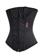 Cinta Modeladora Abdominal Corset com Zíper Alta Compressão com barbatanas de aço BellaShaper cor preta