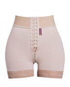 Shorts Levanta Bumbum Alta Compressão Cinta Modeladora Feminina BellaShaper cor bege frente