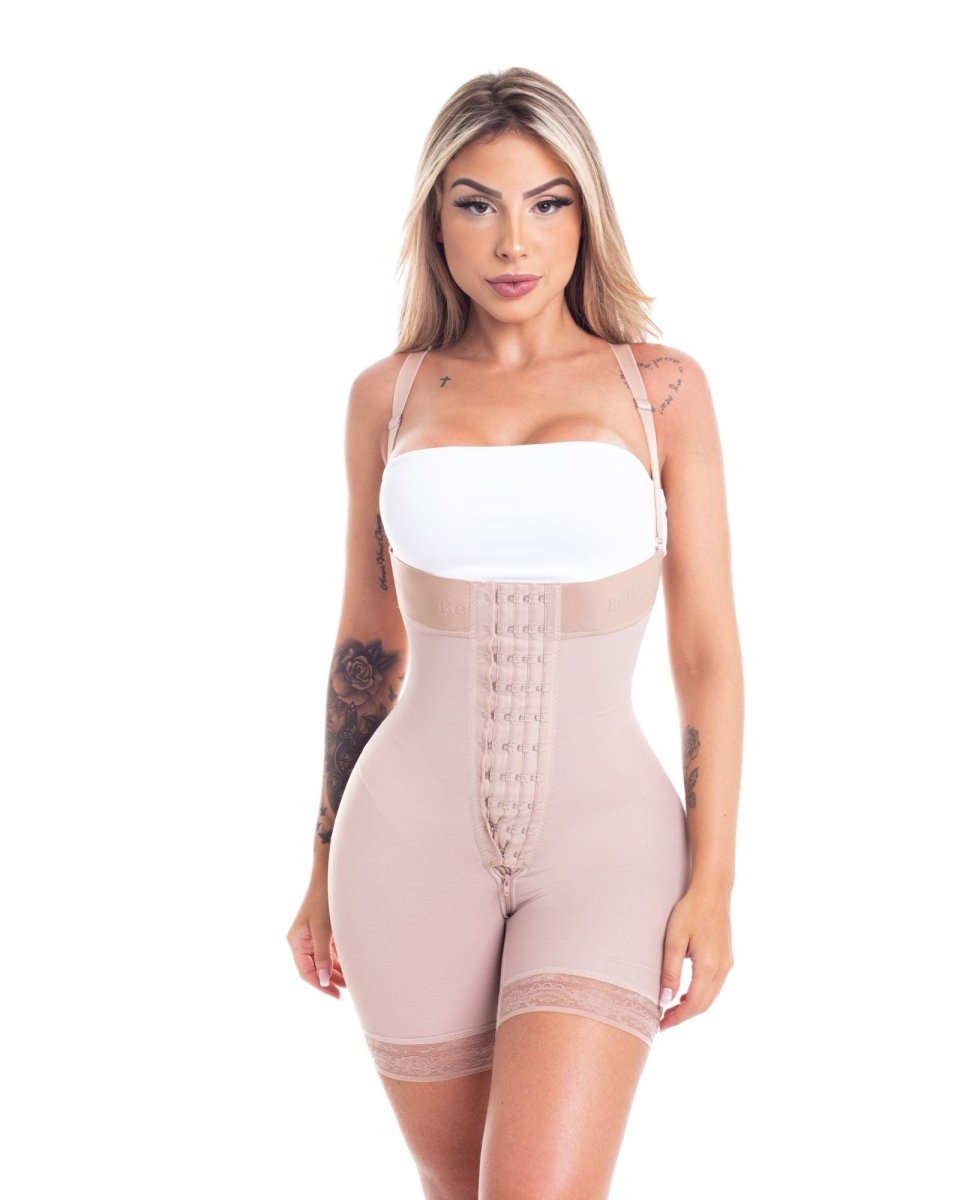 Macaquinho Levanta BumBum Removível Cinta Modeladora Anticelulite - BellaShaper Shapewear Premium