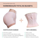 Shorts Levanta Bumbum modela quadril e glúteos. Cinta Modeladora Feminina Corset Alta Compressão Afina Cintura BellaShaper