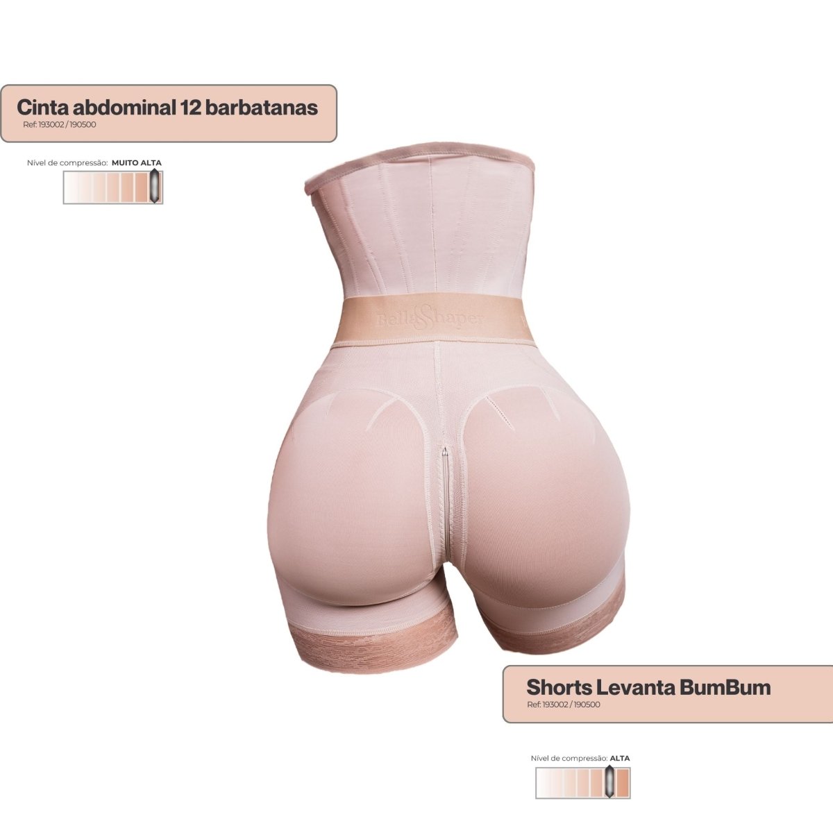 Combo Shorts + Cinta - BellaShaper Shapewear Premium