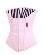Cinta Modeladora Abdominal Modelagem de Corset Alta Compressão com barbatanas de aço BellaShaper com zíper, cor rosa delicado