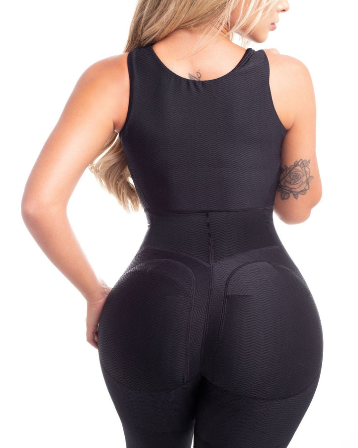 Macacão Fitness Texturizado - BellaShaper Shapewear Premium