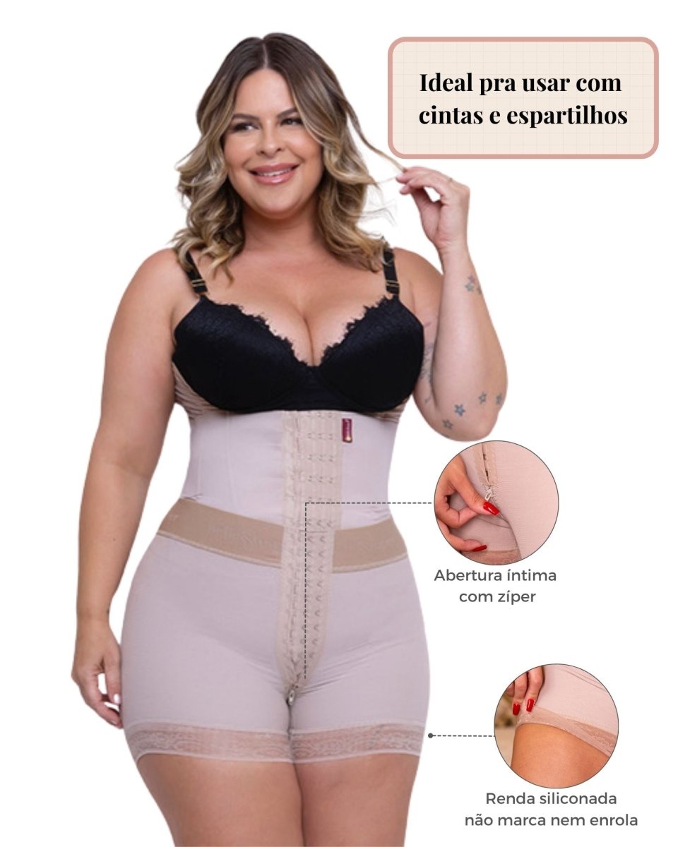 Shorts Levanta Bumbum Cinta Modeladora - BellaShaper Shapewear Premium