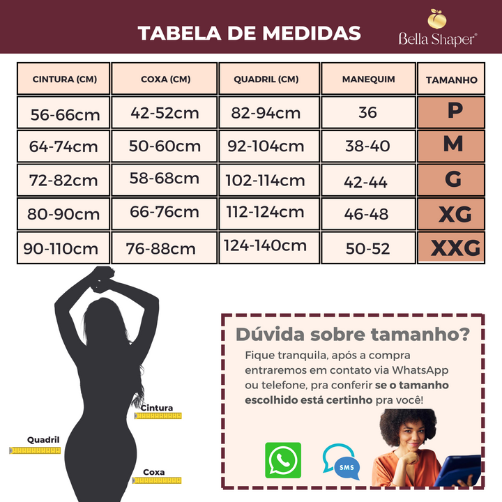 Shorts Levanta Bumbum levanta glúteos antes e depois
